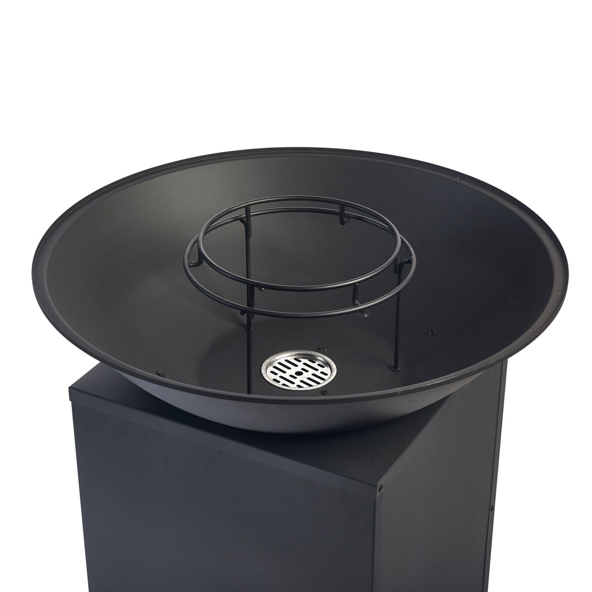 Voir la diapositive 4 : GARDENSTAR Braséro multifonction rond - Acier - D96 xH76cm