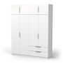 Voir la diapositive 4 : Armoire 8 portes 2 tiroirs L157 cm THIBAULT
