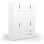 Voir la diapositive 6 : Armoire 8 portes 2 tiroirs L157 cm THIBAULT