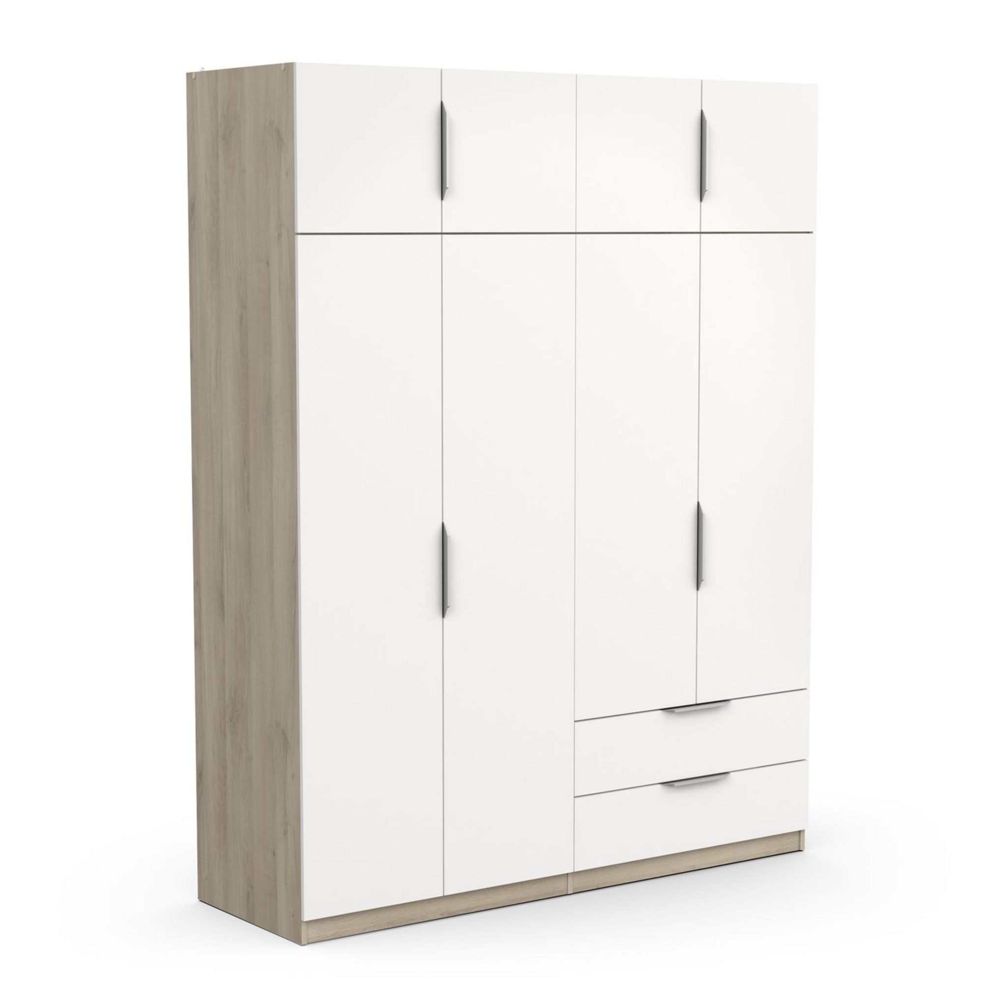 Voir la diapositive 4 : Armoire 8 portes 2 tiroirs L157 cm THIBAULT