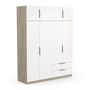 Voir la diapositive 4 : Armoire 8 portes 2 tiroirs L157 cm THIBAULT