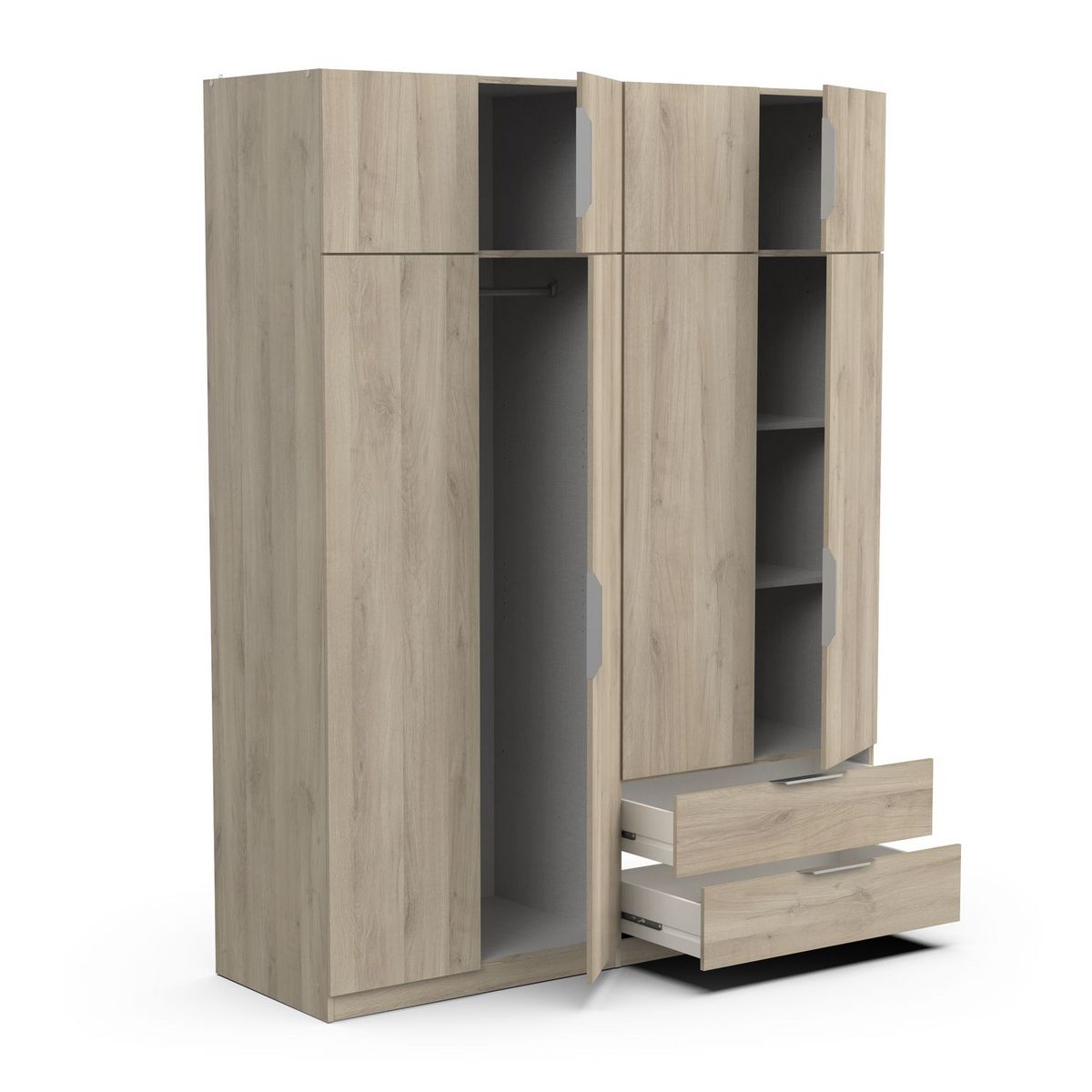 Armoire 8 portes 2 tiroirs L157 cm THIBAULT
