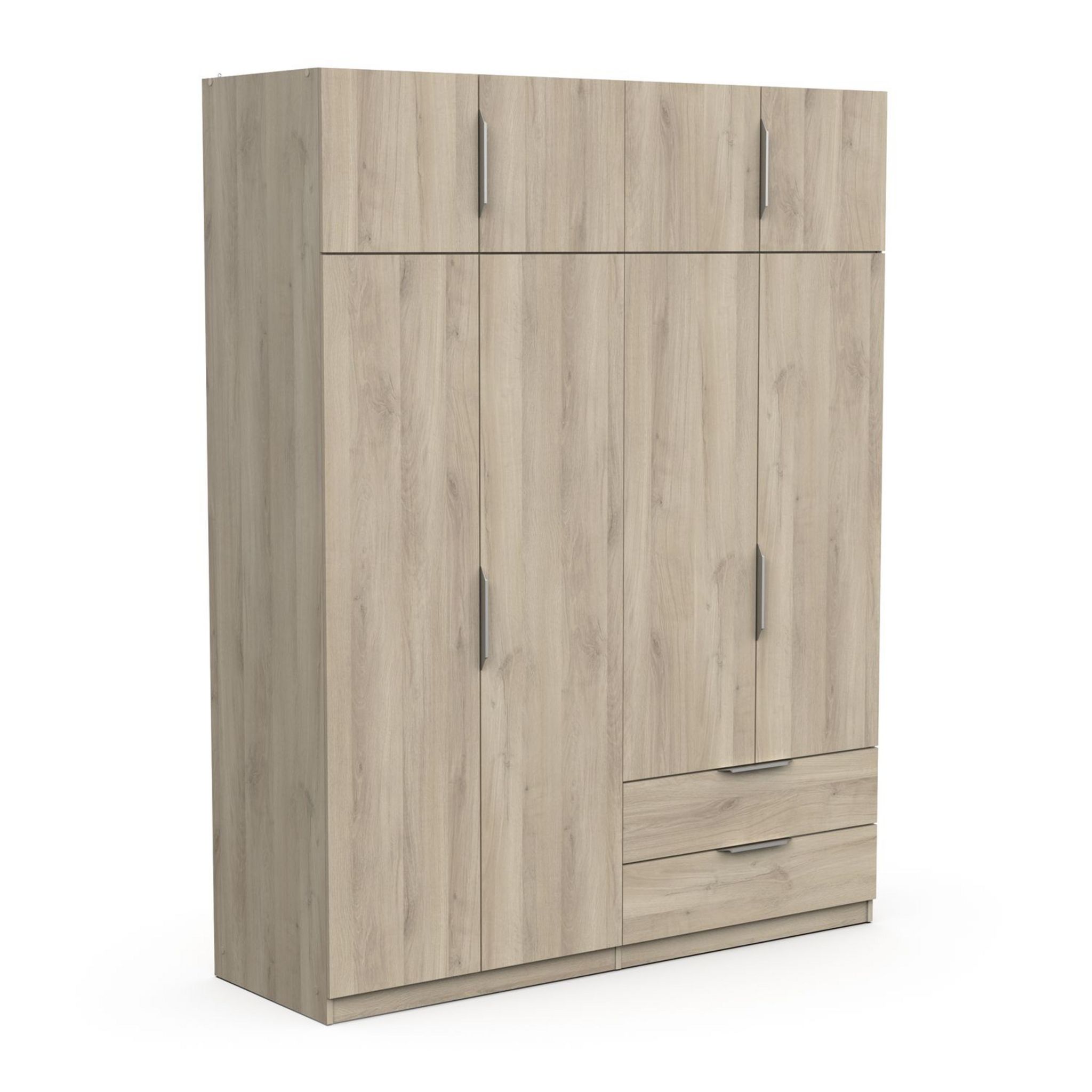 Voir la diapositive 2 : Armoire 8 portes 2 tiroirs L157 cm THIBAULT
