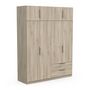 Voir la diapositive 2 : Armoire 8 portes 2 tiroirs L157 cm THIBAULT