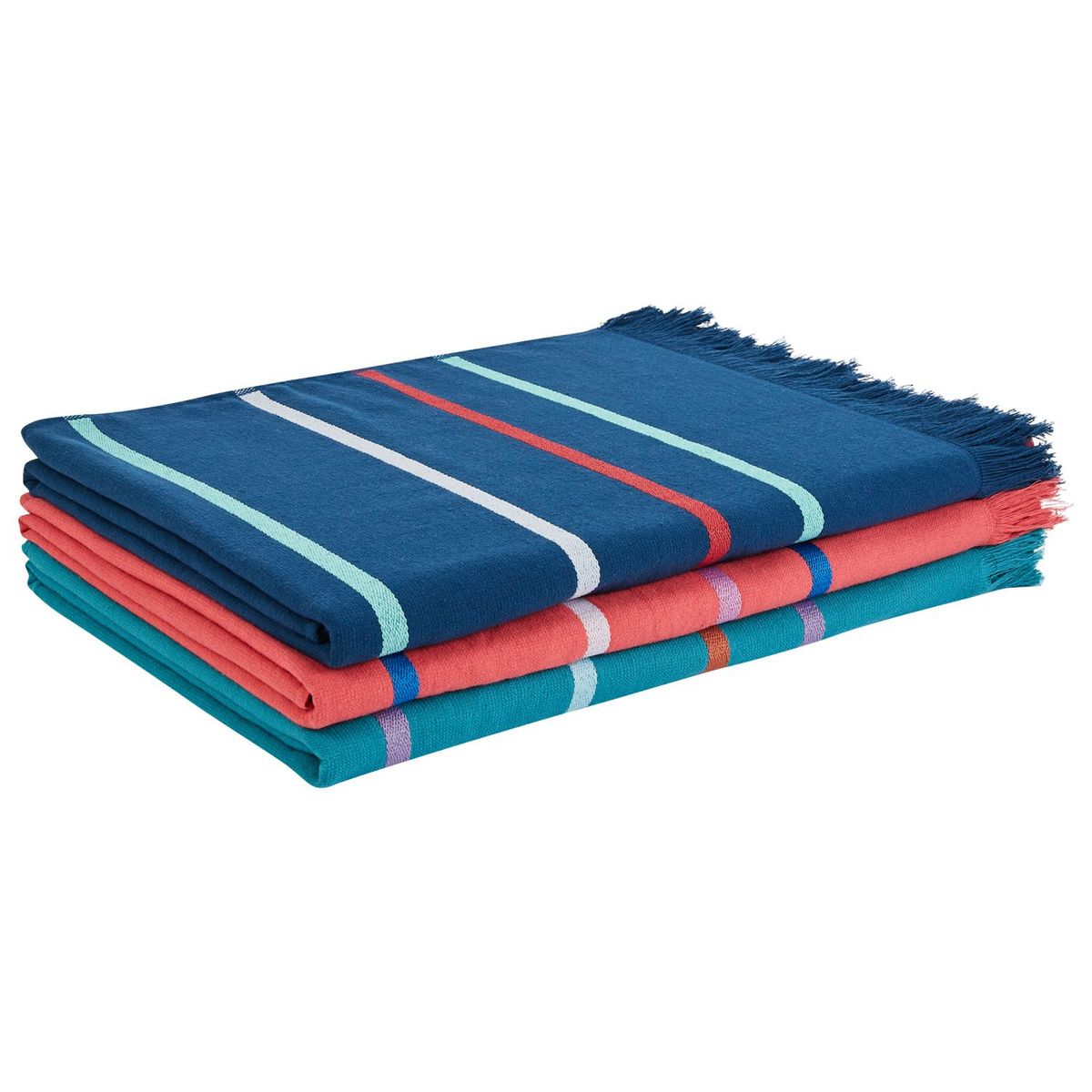 ACTUEL Foutah de plage unie en coton BALI