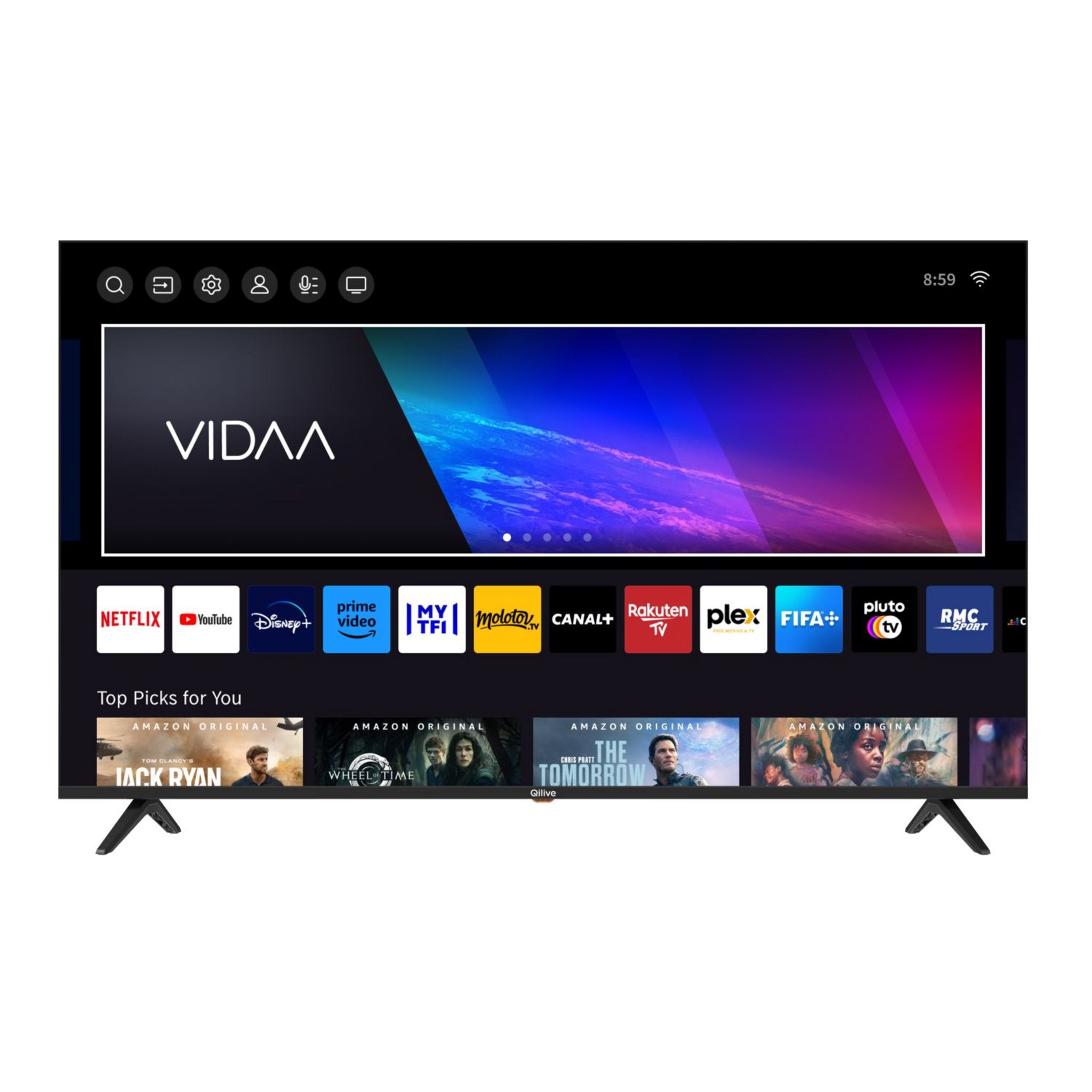 Voir la diapositive 7 : QILIVE Q65US241B TV DLED UHD 164 cm Smart TV