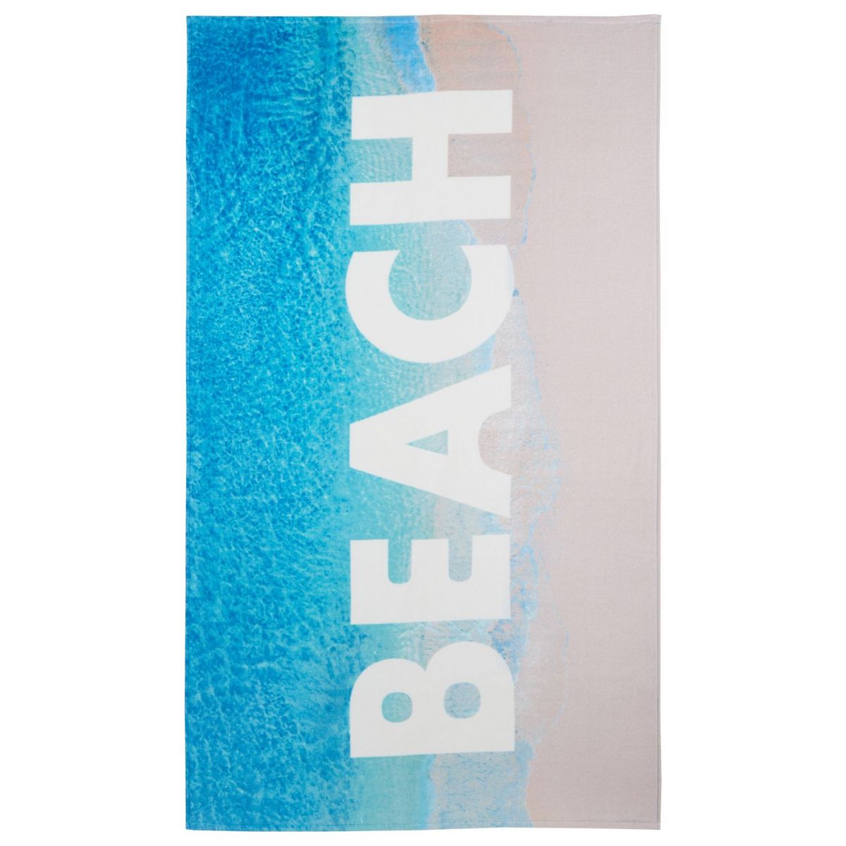 ACTUEL Drap de plage fantaisie en velours tissé BEACH