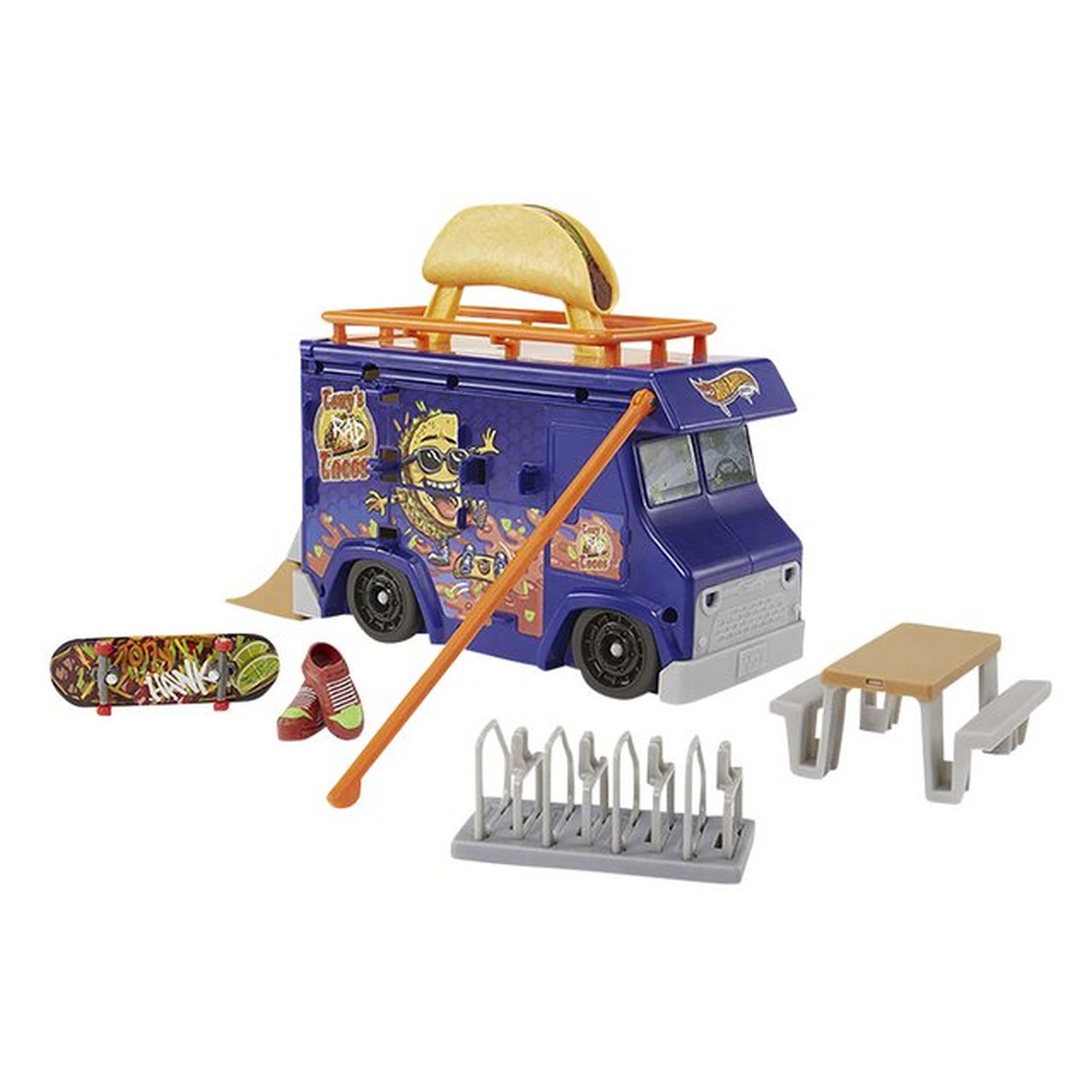 Voir la diapositive 4 : MATTEL Set de jeu Taco Trucks Hot Wheels