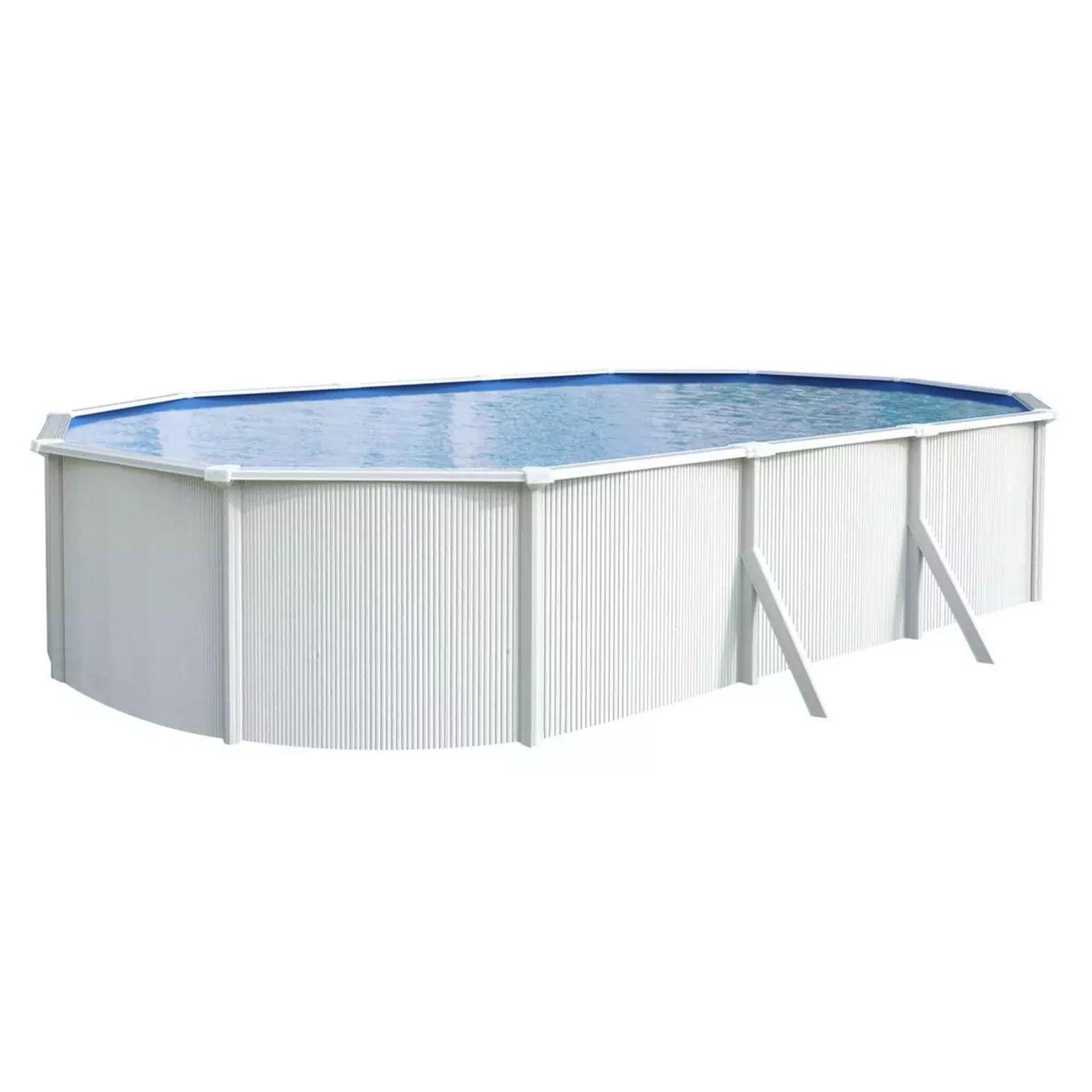 Voir la diapositive 2 : ALEO BY TRIGANO Piscine Ovale Acier Saphir - 6,35 x 3,90 m