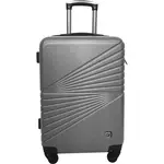 AIRPORT Grande valise à roulettes rigide SPOTLIGHT (compacteur inclus) grise 60x40x23cm