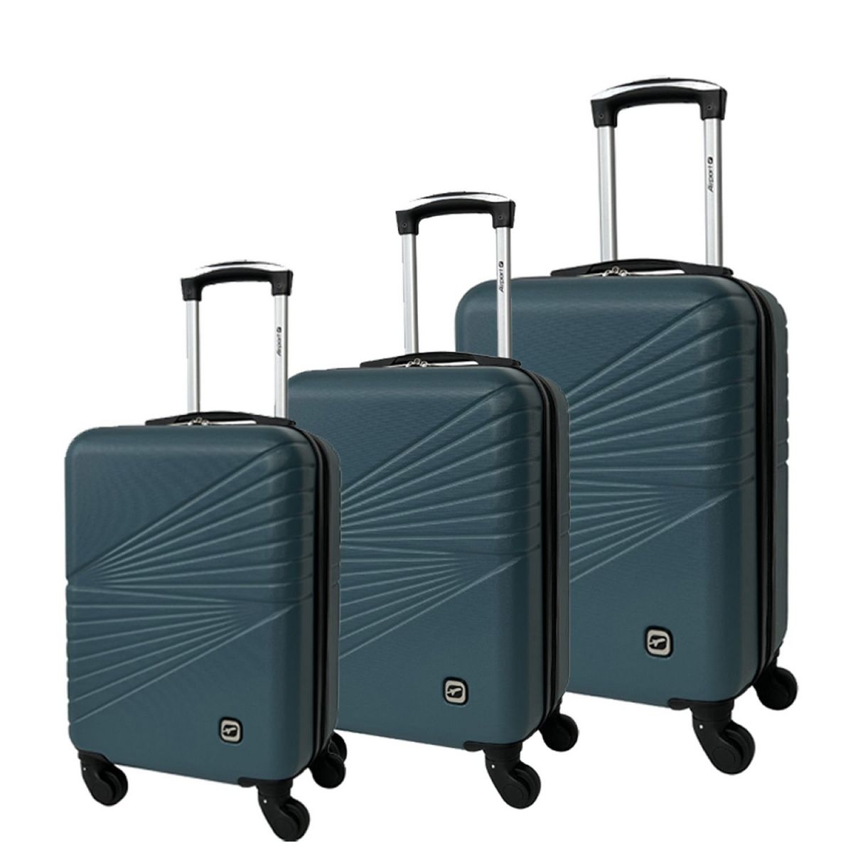 AIRPORT Grande valise soute à roulettes rigide SPOTLIGHT (compacteur inclus) bleu foncé 70x45x27cm
