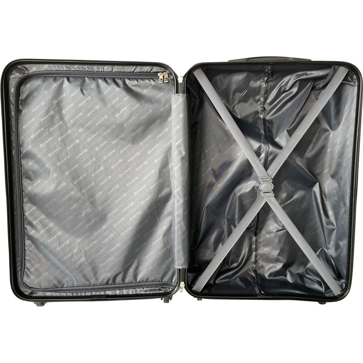 AIRPORT Grande valise soute à roulettes rigide SPOTLIGHT (compacteur inclus) bleu foncé 70x45x27cm