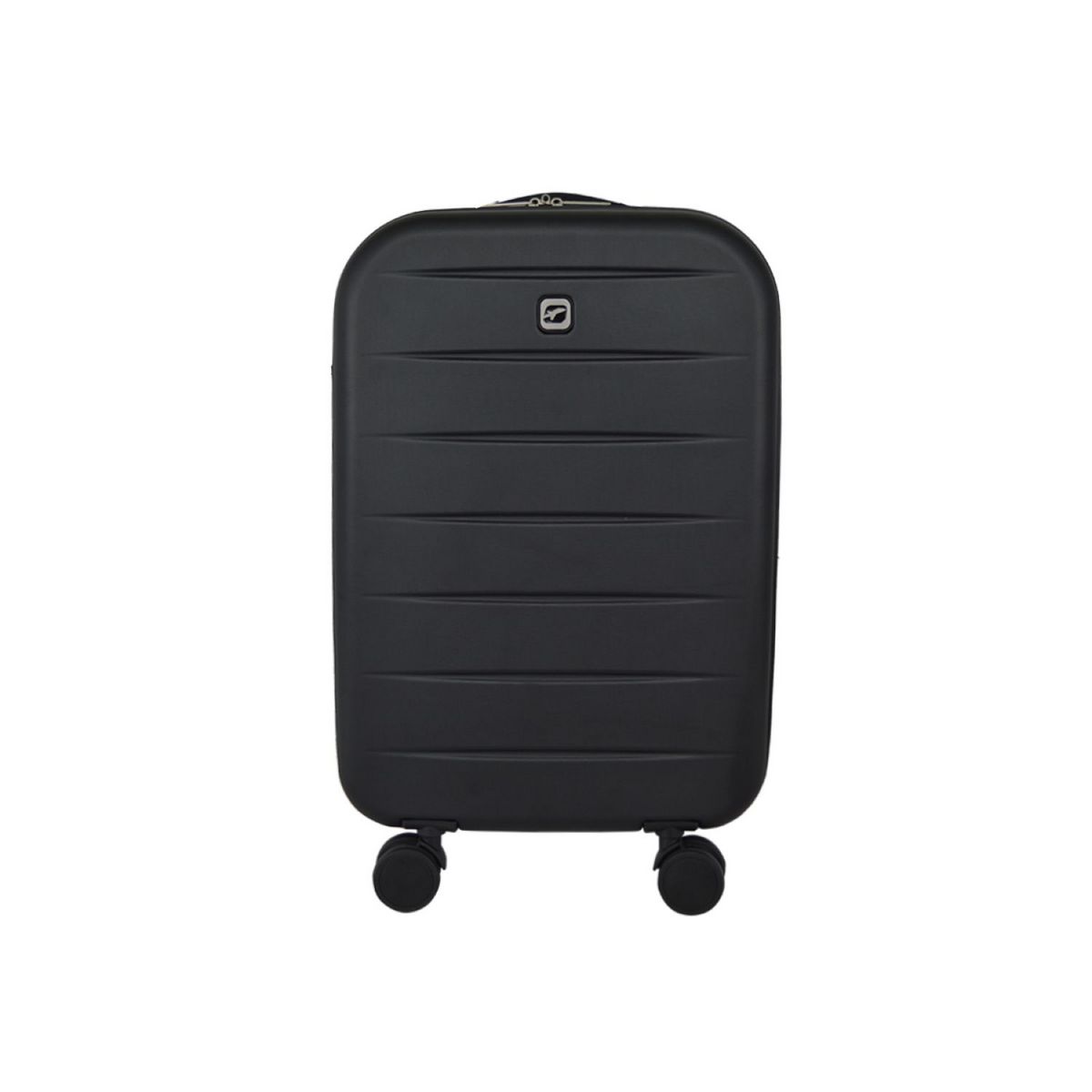 AIRPORT Valise cabine pliable (extensible de 9 à 20 cm) à roulettes rigide noire 55x35x9-20cm