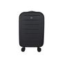 Voir la diapositive 1 : AIRPORT Valise cabine pliable (extensible de 9 à 20 cm) à roulettes rigide noire 55x35x9-20cm