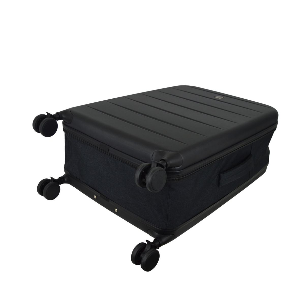 AIRPORT Grande valise pliable (extensible de 9 à 20 cm) à roulettes rigide noire 71x45x9-27cm