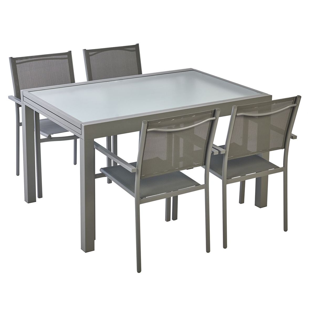 GARDENSTAR Fauteuil de jardin - Acier/textilène - Gris