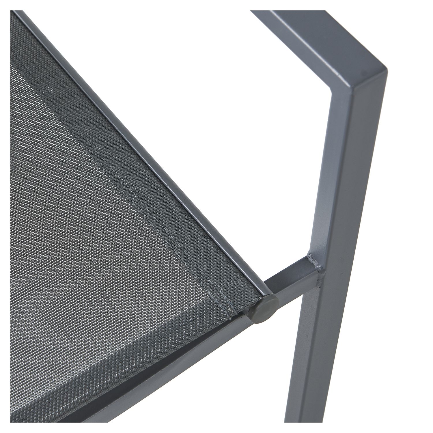 Voir la diapositive 3 : GARDENSTAR Fauteuil de jardin - Acier/textilène - Gris