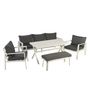 Voir la diapositive 3 : GARDENSTAR Salon de jardin - 5/7 places - Aluminium - Blanc