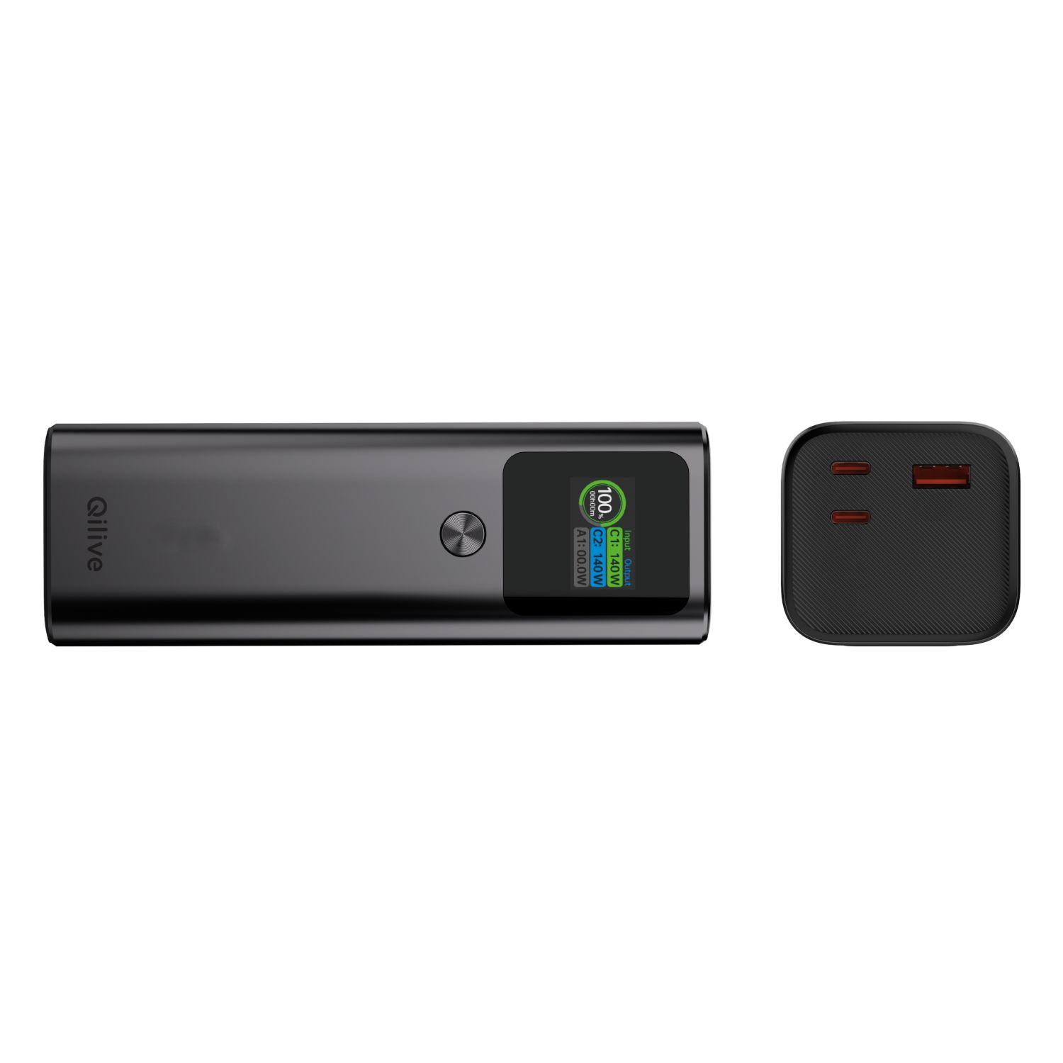 Voir la diapositive 3 : QILIVE Batterie externe PC 27 000 mAh 140W - Noir