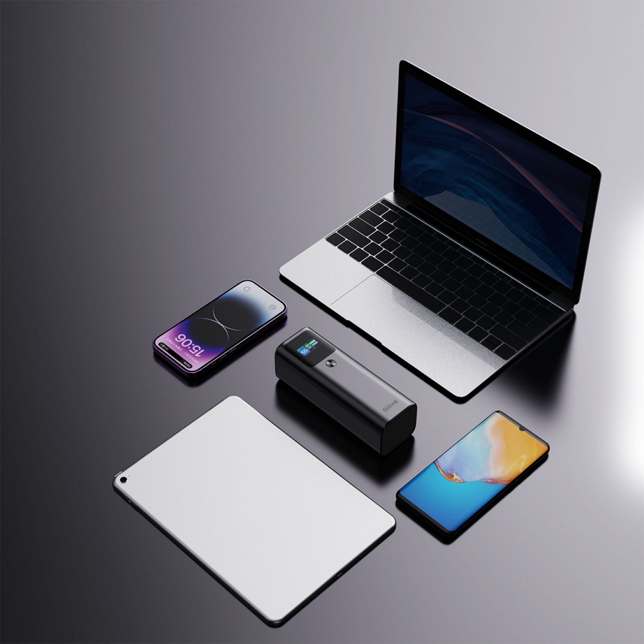 Voir la diapositive 5 : QILIVE Batterie externe PC 27 000 mAh 140W - Noir