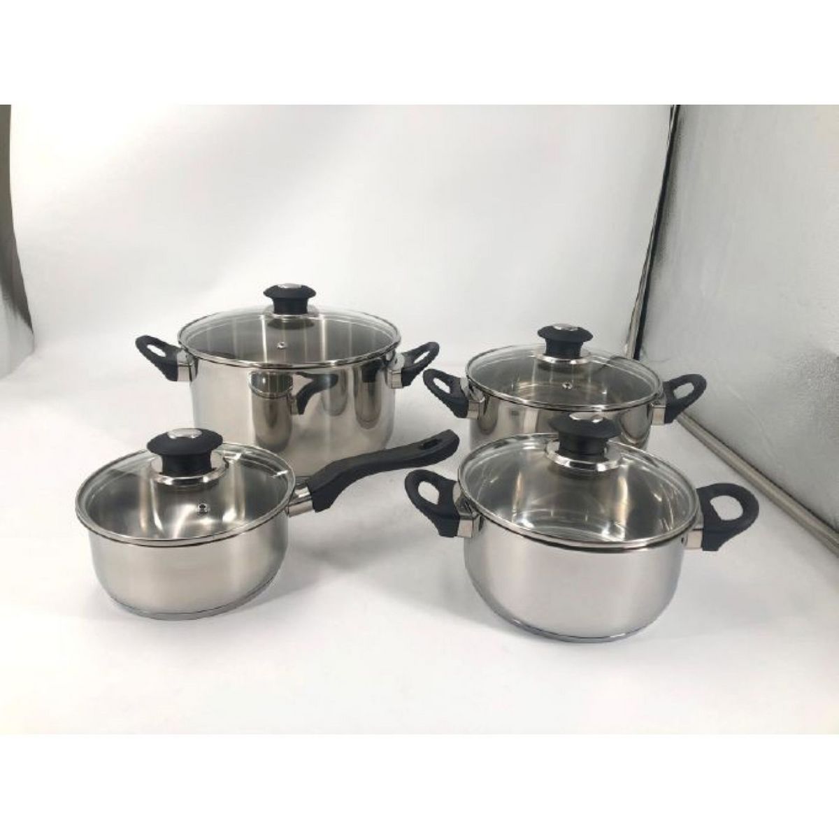 ACTUEL Batterie de cuisine acier inoxydable 8 pièces tous feux dont induction
