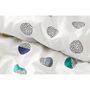 Voir la diapositive 2 : ACTUEL Parure housse de couette en coton 57 fils motif pois ANAIS