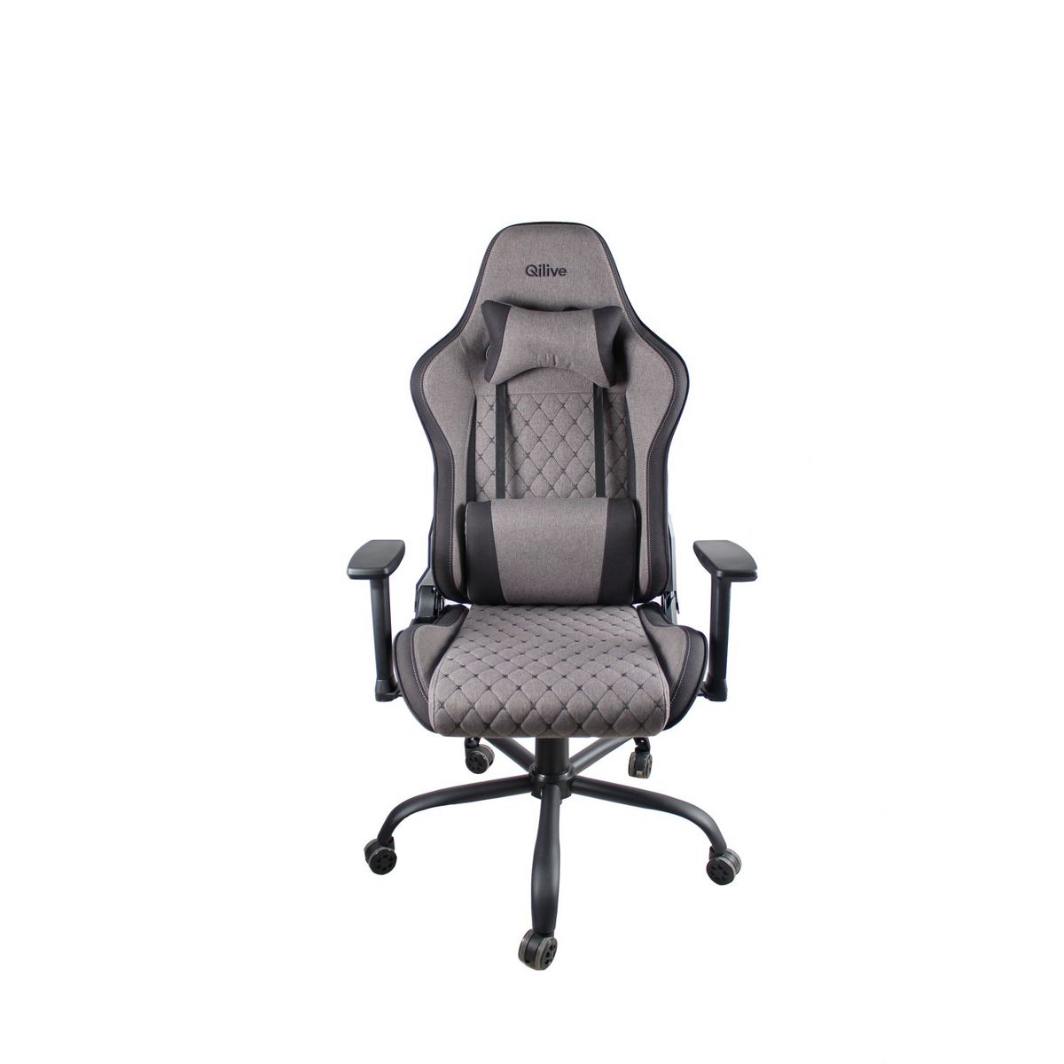 QILIVE Siège Gaming en tissu - Gris