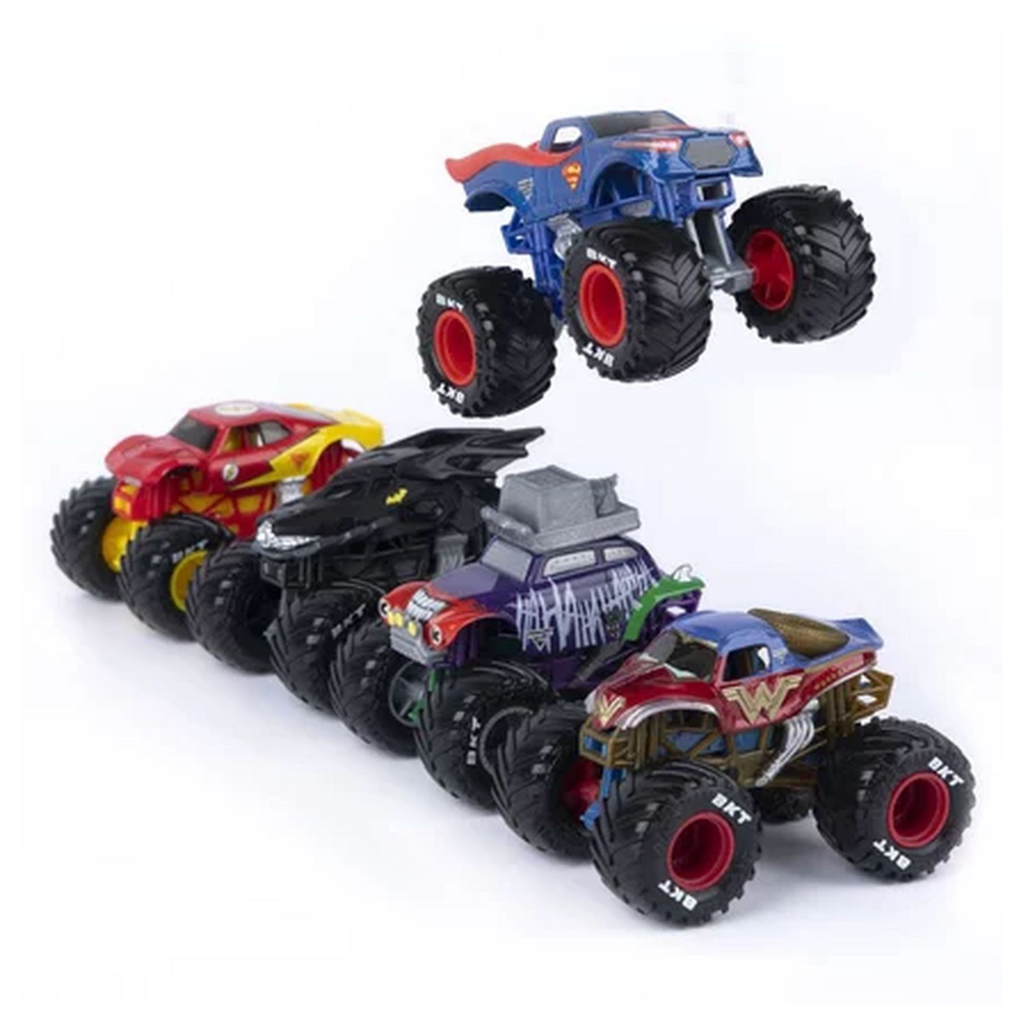 Voir la diapositive 4 : SPIN MASTER Pack de 5 véhicules Die Cast Monster Jam - DC Justice League VS The Joker