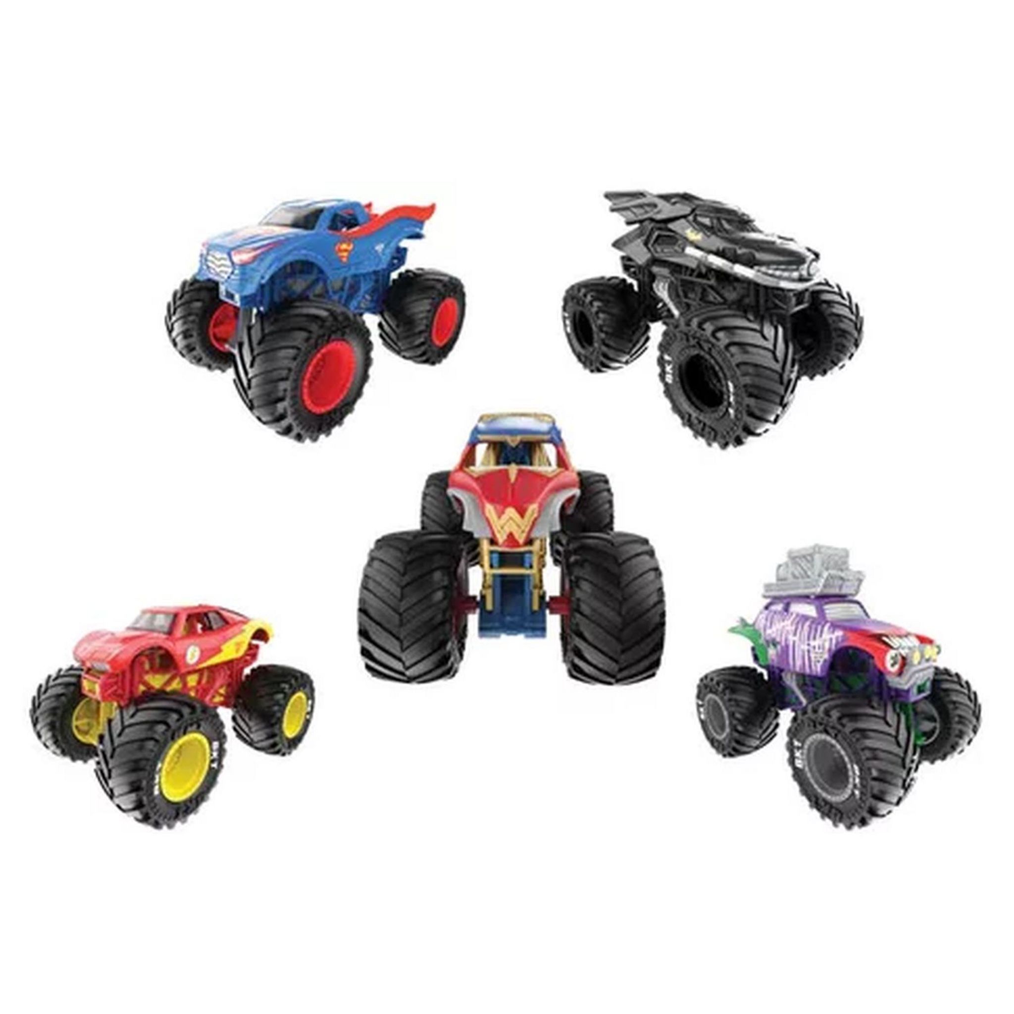 Voir la diapositive 3 : SPIN MASTER Pack de 5 véhicules Die Cast Monster Jam - DC Justice League VS The Joker