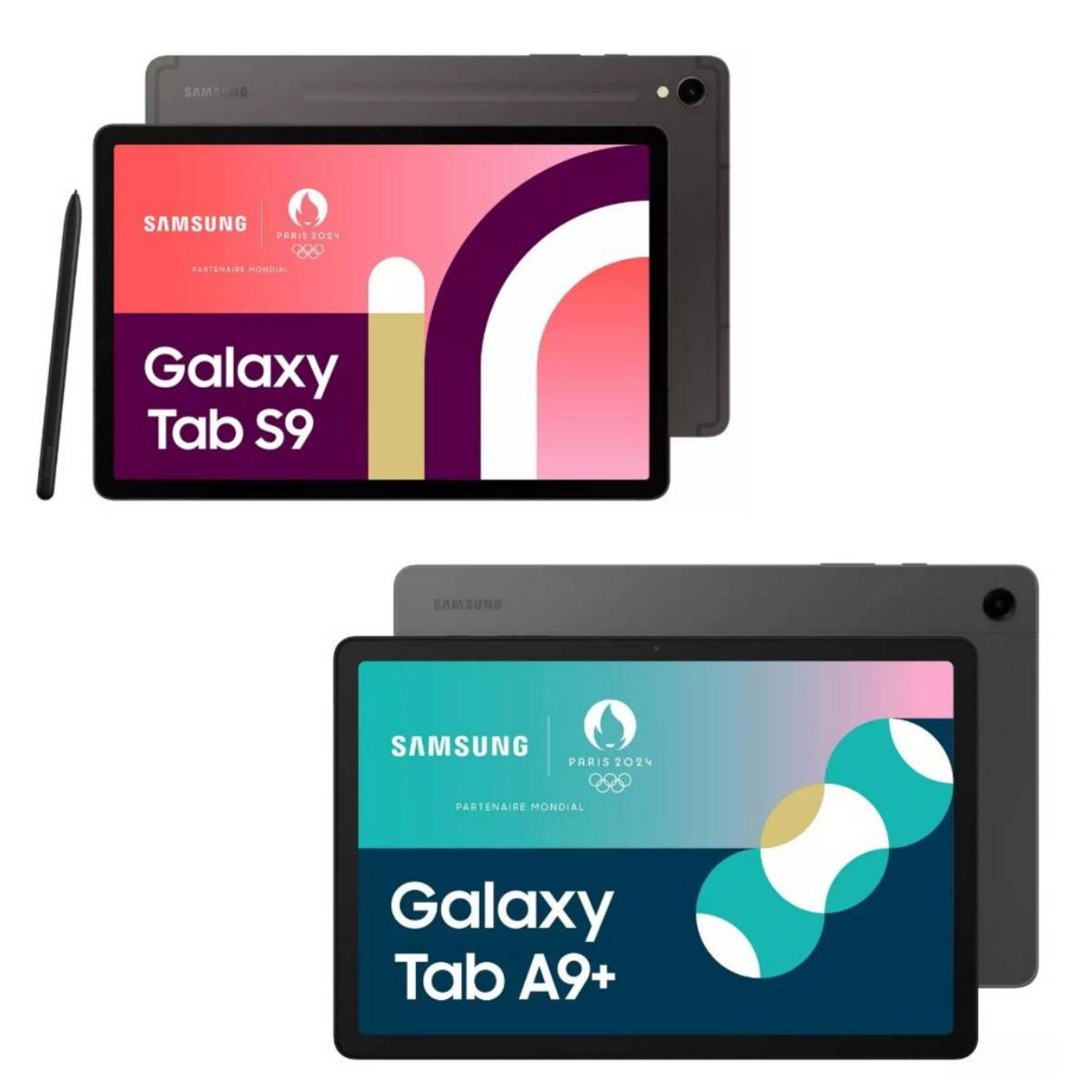 SAMSUNG Tablette tactile S9 avec Galaxy AI - 11 pouces -128GO - Anthracite + Tablette tactile Galaxy Tab A9+ 11" Wifi 64 Go - Gris Anthracite Offerte