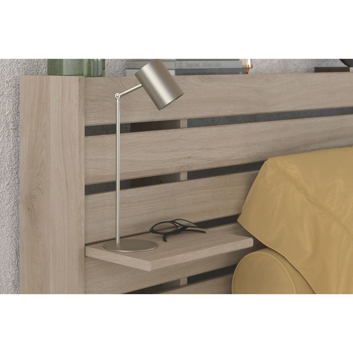 Lit double adulte avec tête de lit 160x200cm PIA