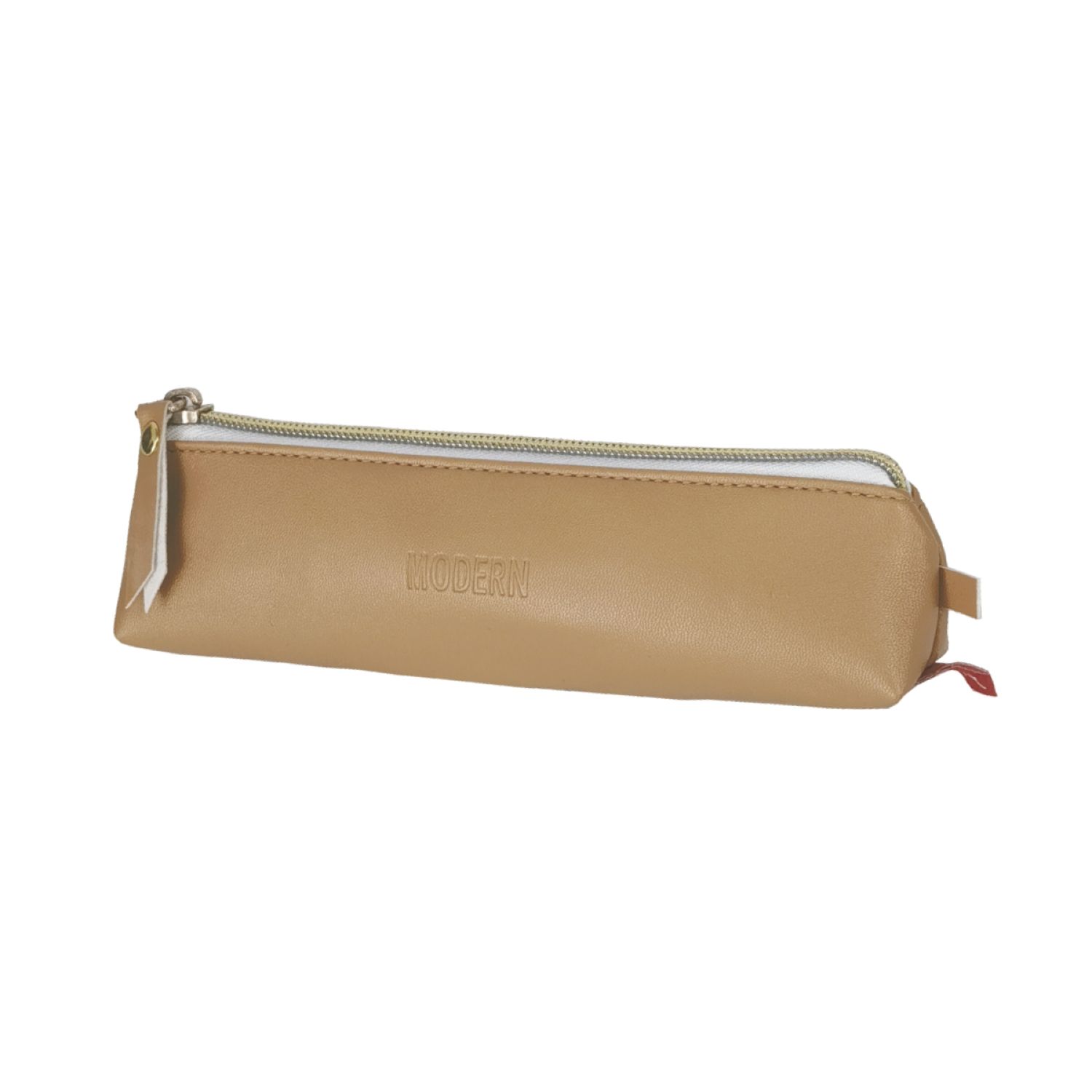 Voir la diapositive 2 : AUCHAN Trousse 1 compartiment marron
