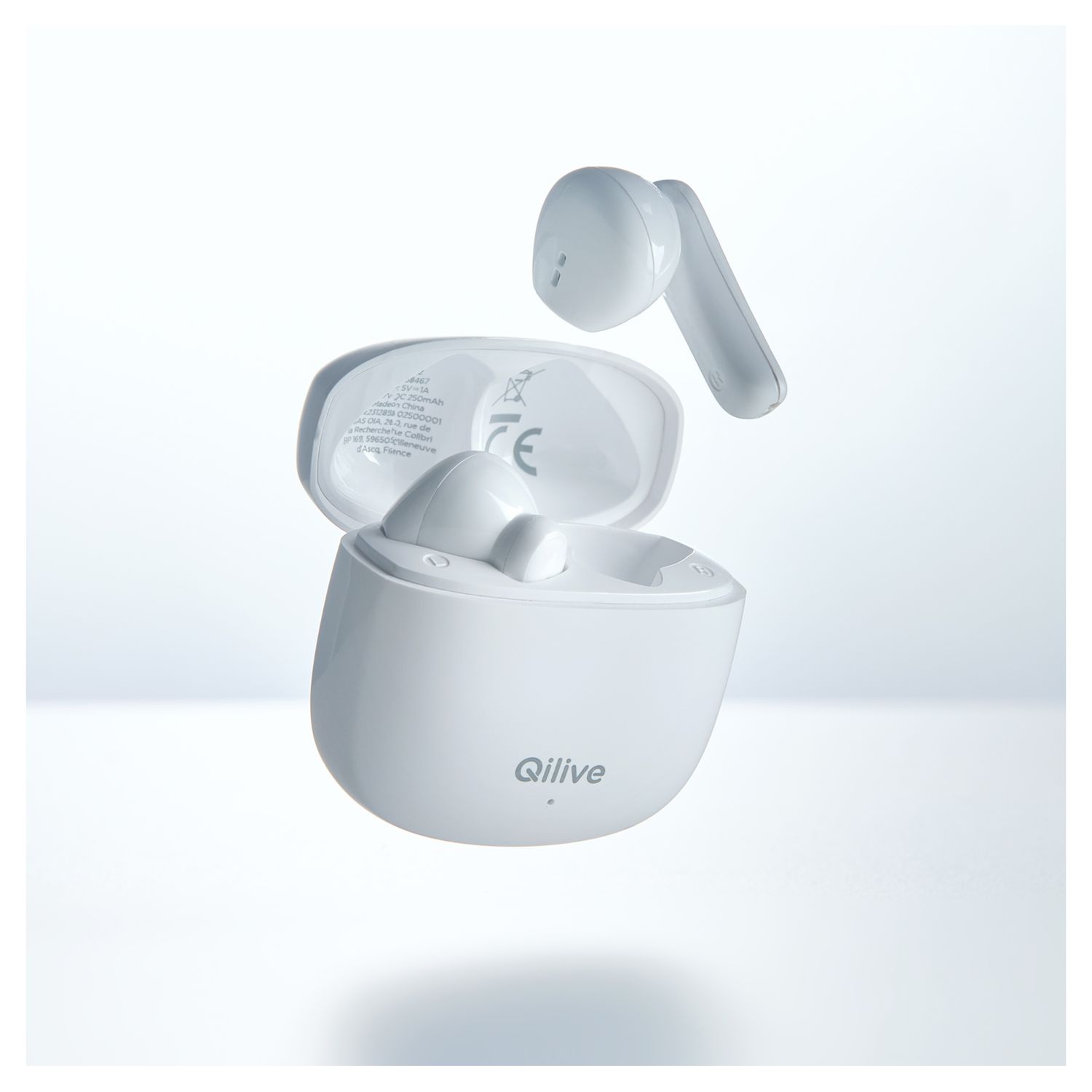 Voir la diapositive 13 : QILIVE Écouteurs Q1242 TWS - Blanc