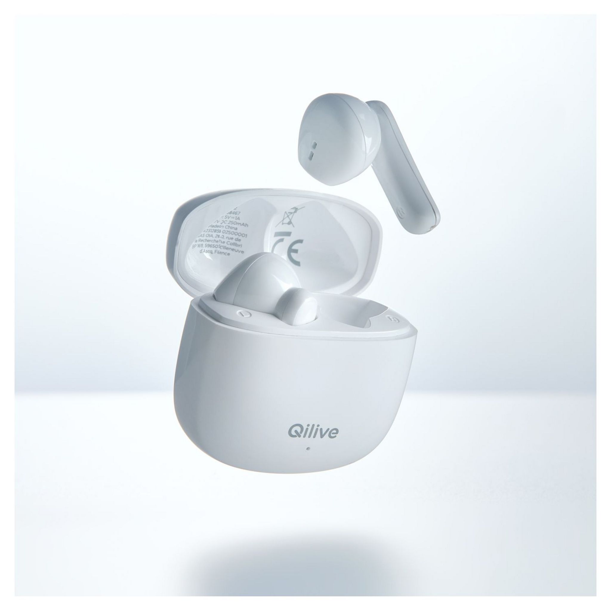 Voir la diapositive 13 : QILIVE Écouteurs Q1242 TWS - Blanc