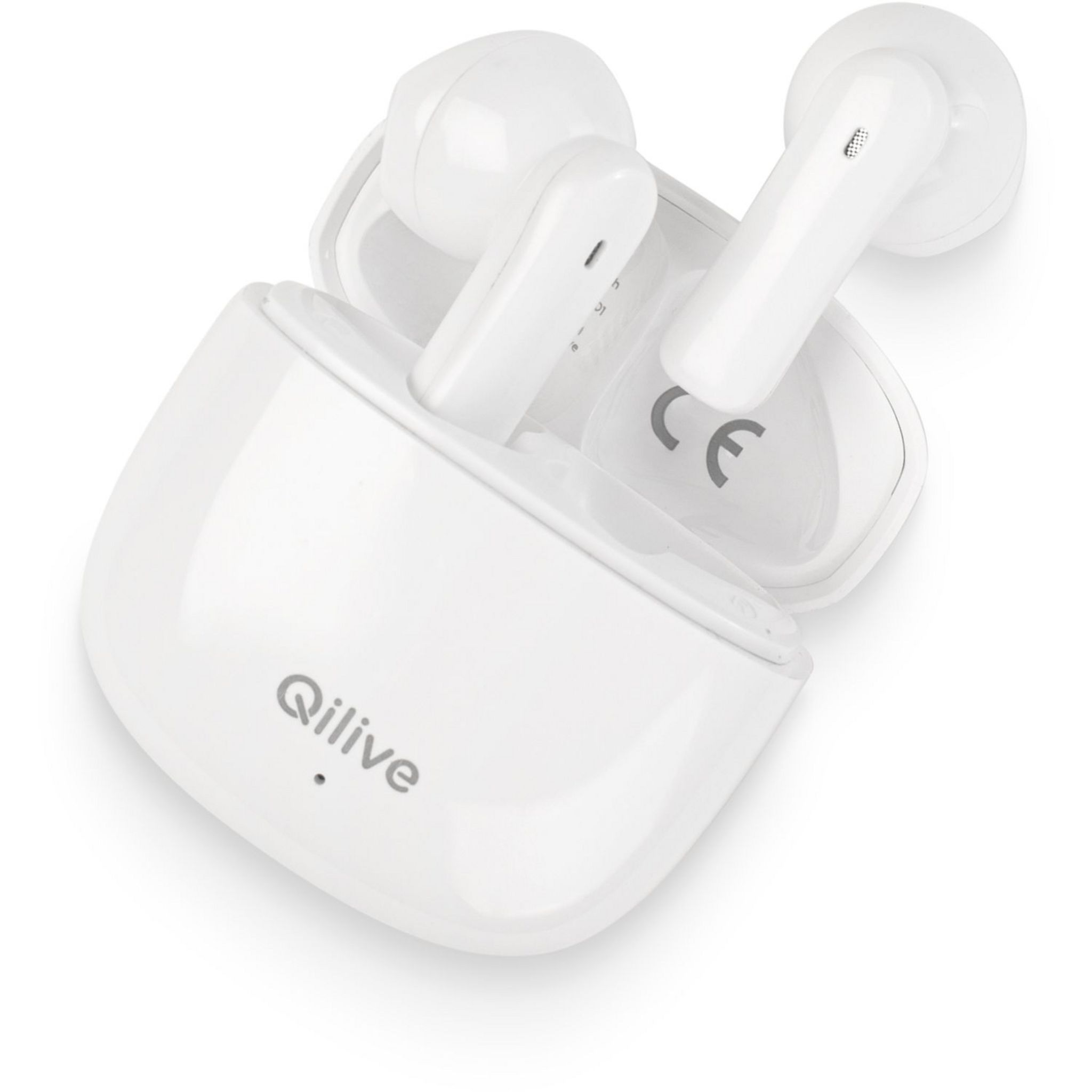 Voir la diapositive 9 : QILIVE Écouteurs Q1242 TWS - Blanc