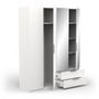 Voir la diapositive 4 : Armoire 4 portes 2 tiroirs 2 miroirs L157 cm THIBAULT