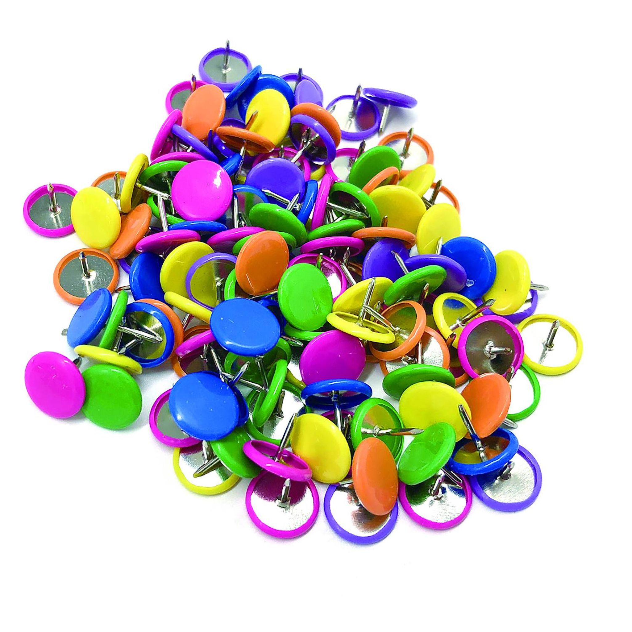 Voir la diapositive 2 : AUCHAN Boite de 120 punaises couleurs