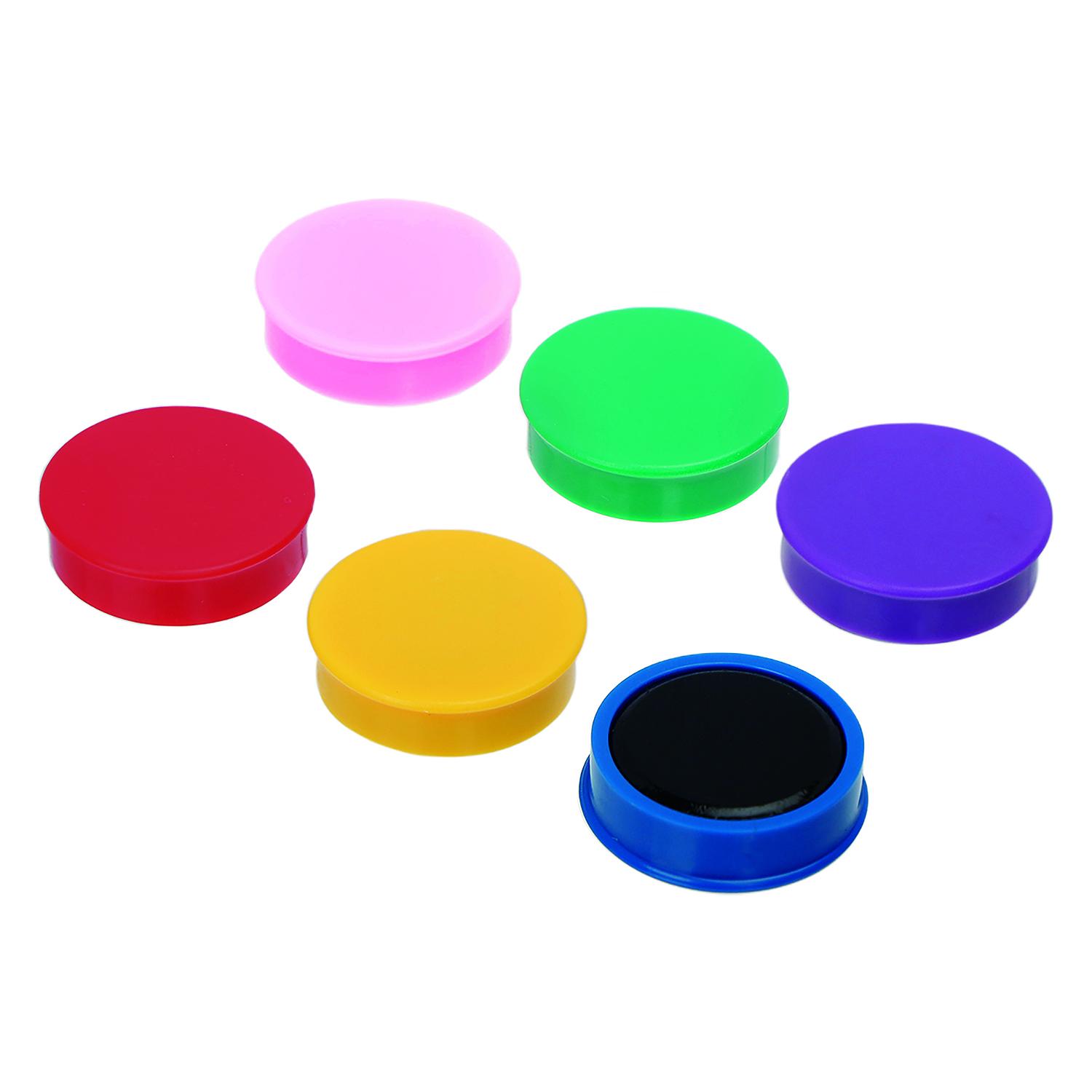 Voir la diapositive 2 : AUCHAN Lot de 6 magnets aimants 25 mm