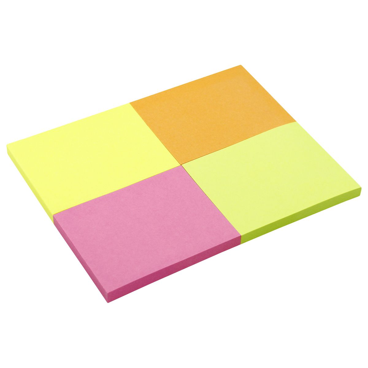 AUCHAN Cubes bloc notes 4x50 feuilles 50x40mm coloris assortis