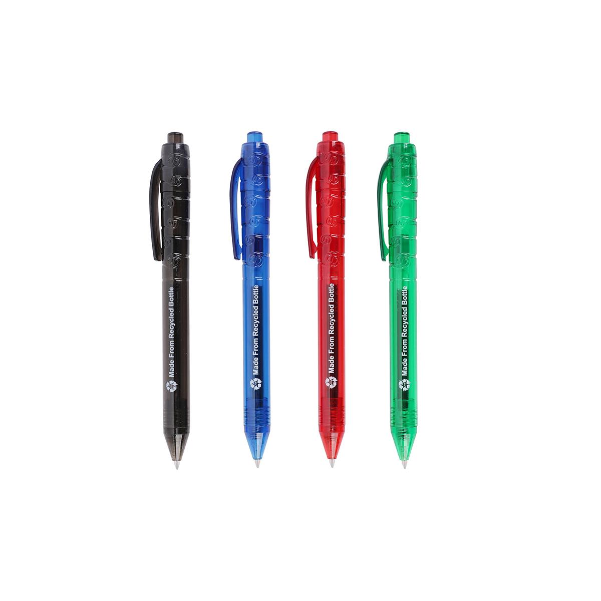 Voir la diapositive 2 : AUCHAN Stylos à billes rétractables x4
