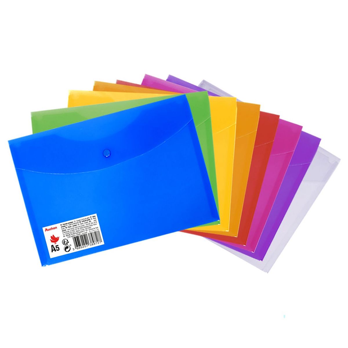 AUCHAN Enveloppe plastique A6