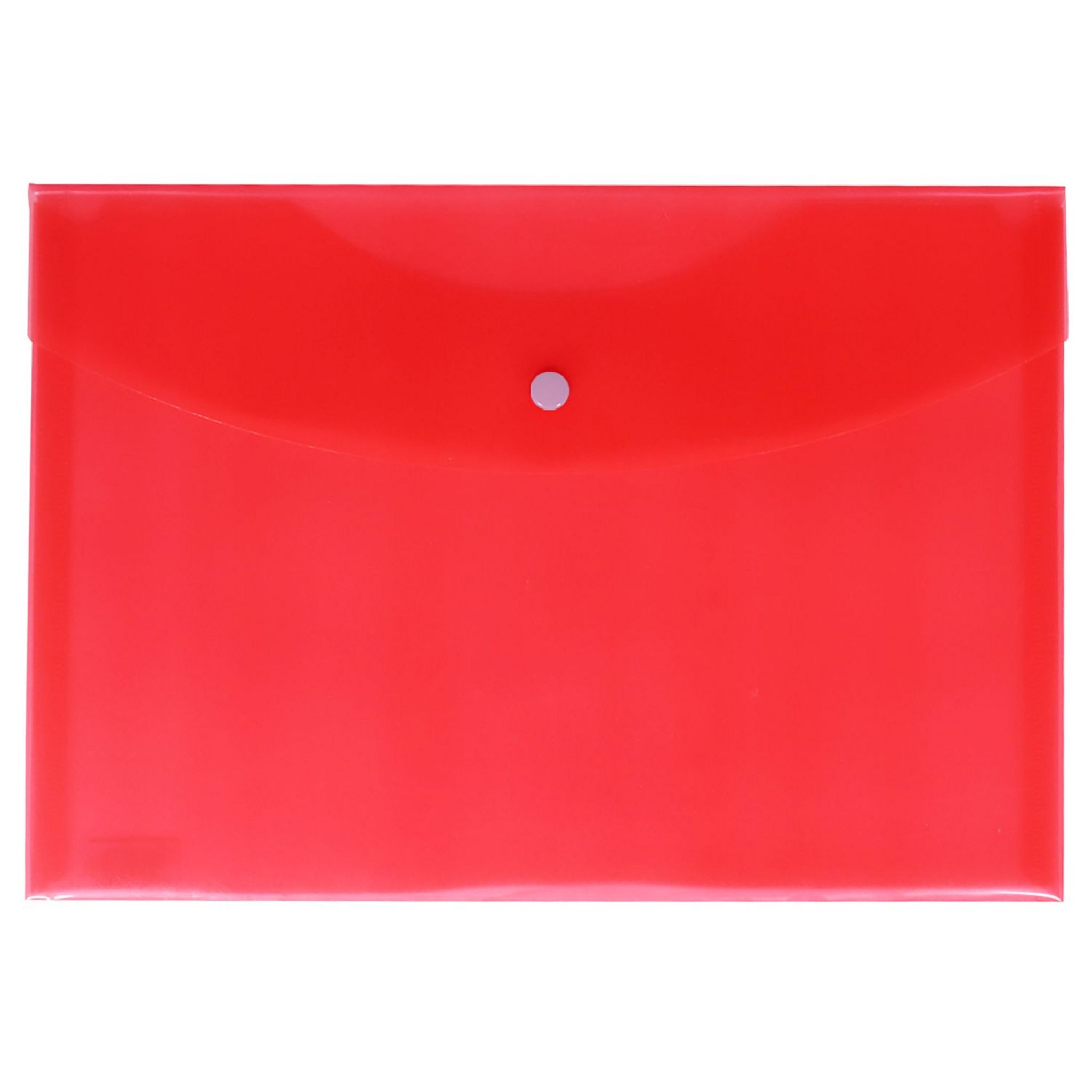 Voir la diapositive 6 : AUCHAN Enveloppe en plastique A4 a bouton pression - Couleurs assorties