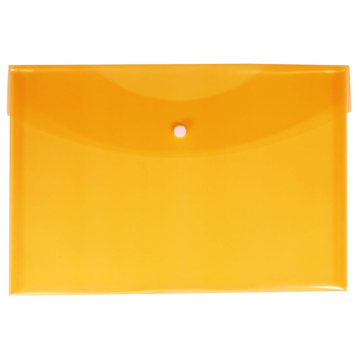 AUCHAN Enveloppe en plastique A4 a bouton pression - Couleurs assorties