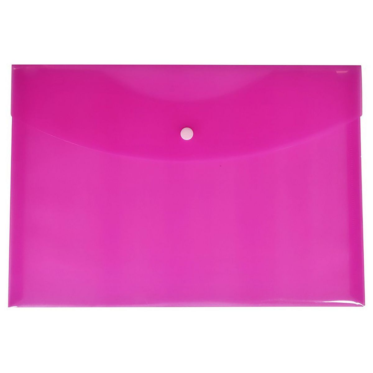 AUCHAN Enveloppe en plastique A4 a bouton pression - Couleurs assorties