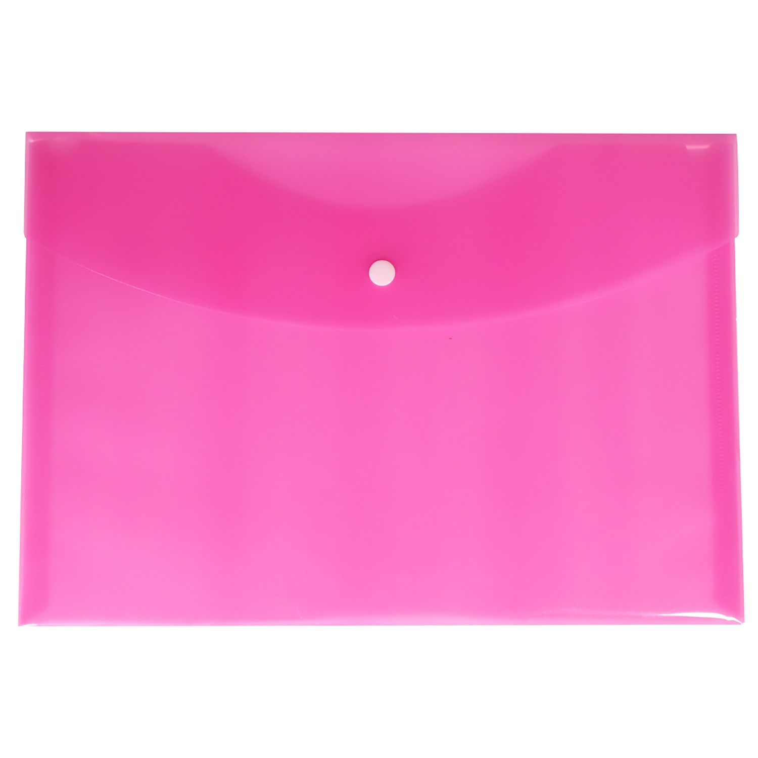 Voir la diapositive 5 : AUCHAN Enveloppe en plastique A4 a bouton pression - Couleurs assorties