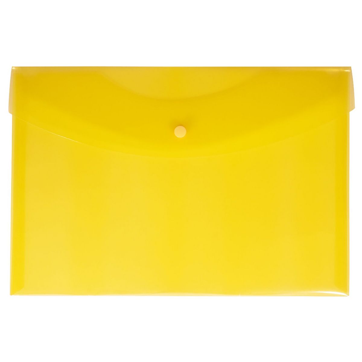 AUCHAN Enveloppe en plastique A4 a bouton pression - Couleurs assorties