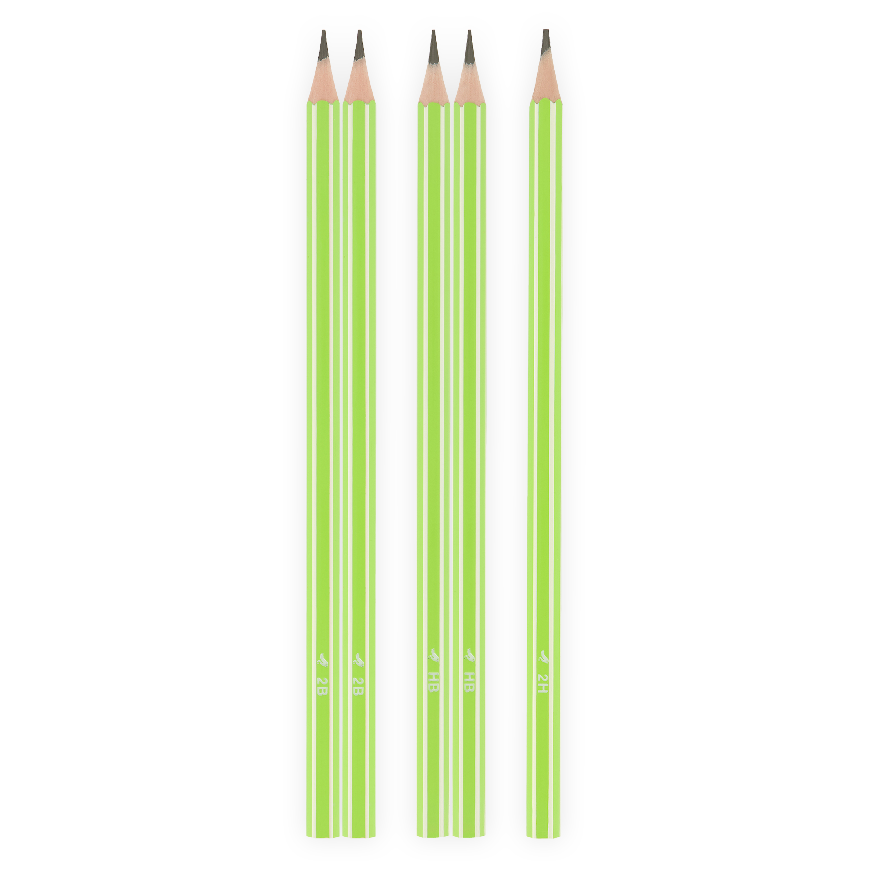 Voir la diapositive 2 : AUCHAN Lot de 5 crayons graphite HB / 2B / 2H