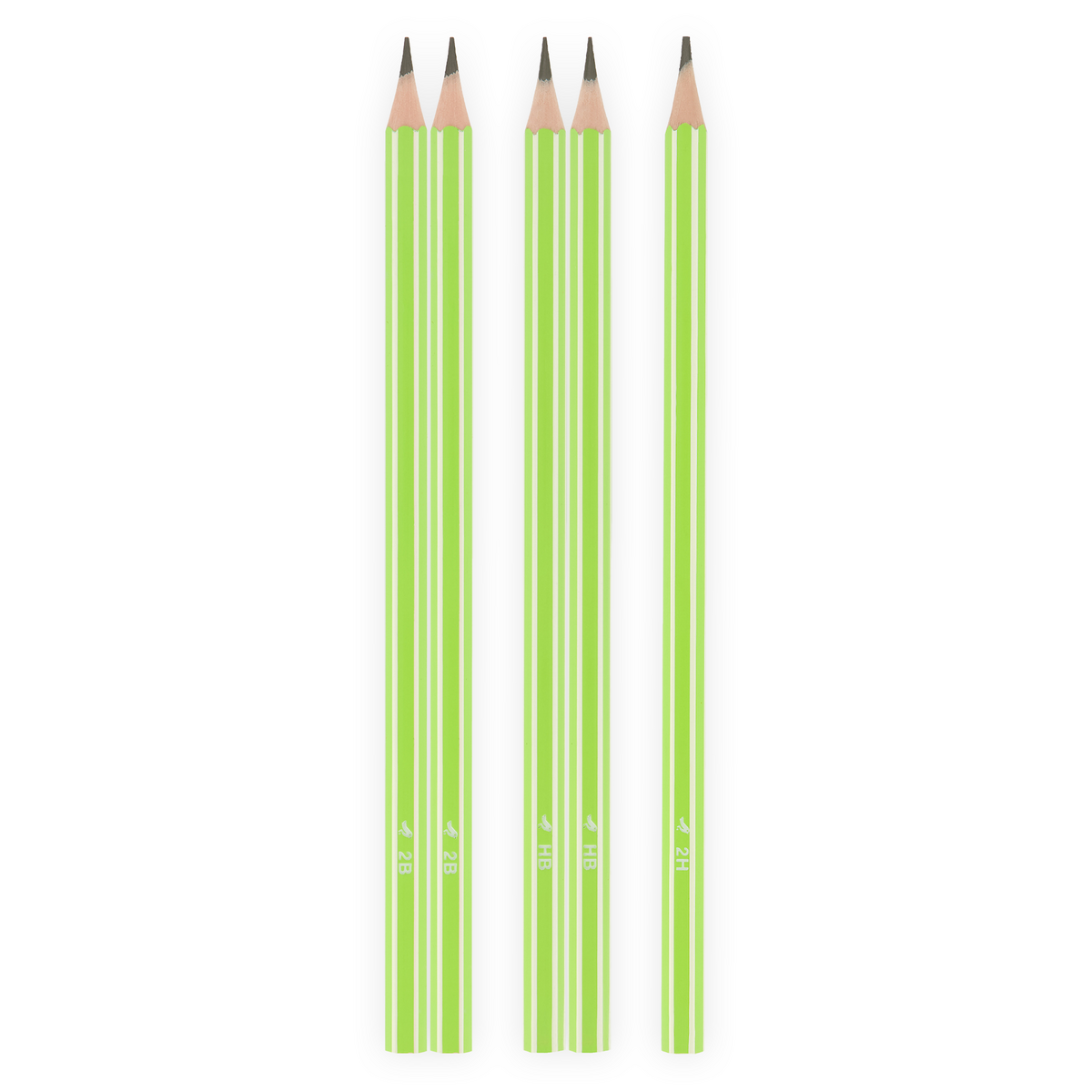AUCHAN Lot de 5 crayons graphite HB / 2B / 2H
