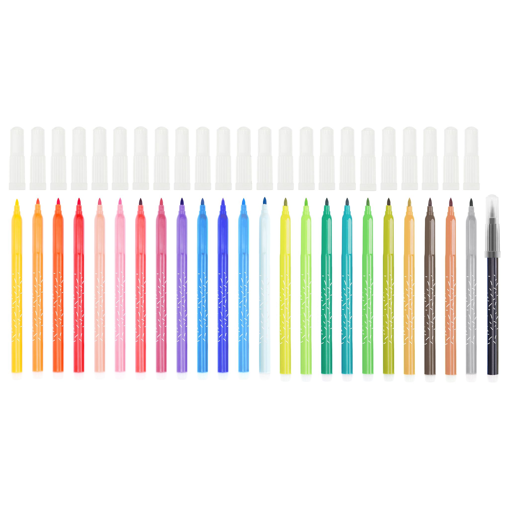 Voir la diapositive 2 : AUCHAN Etui de 24 feutres de coloriage pointe fine recyclés