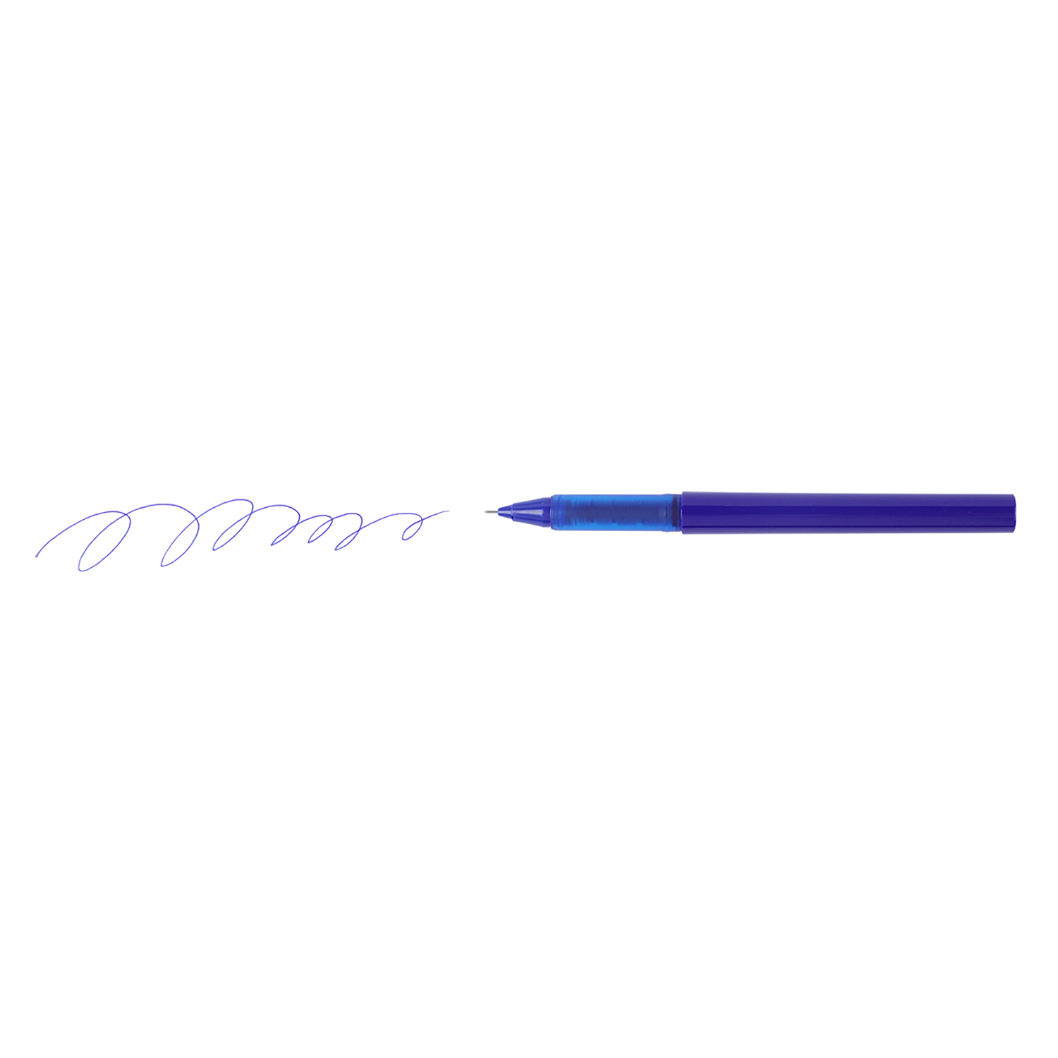 Voir la diapositive 2 : AUCHAN Stylo roller pointe fine 0.5mm bleu + 1 recharge